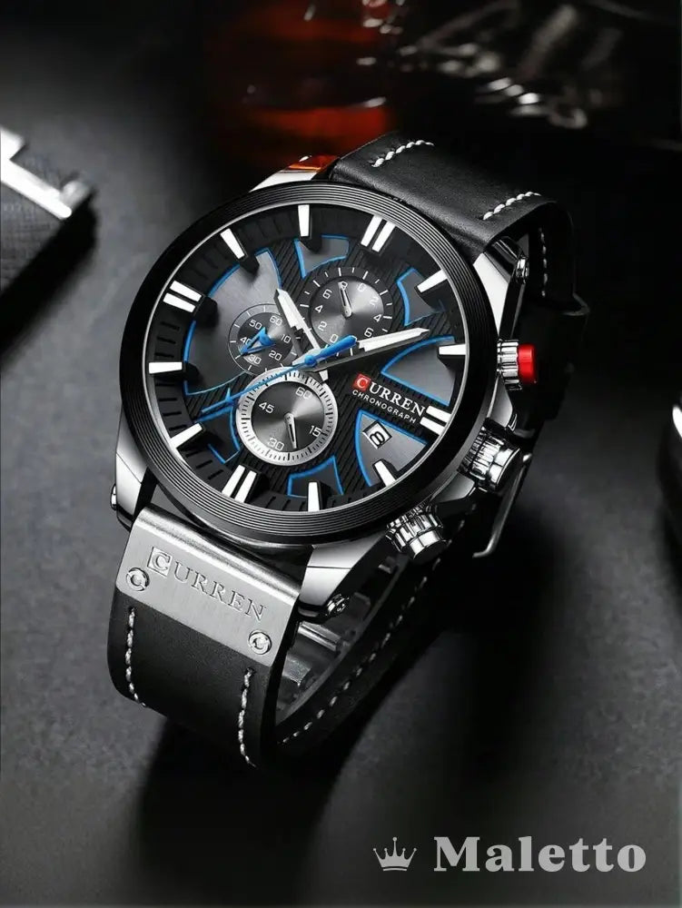 Relógio Masculino Curren Cronógrafo Pulseira de Couro Relógio Masculino Curren Cronógrafo Pulseira de Couro