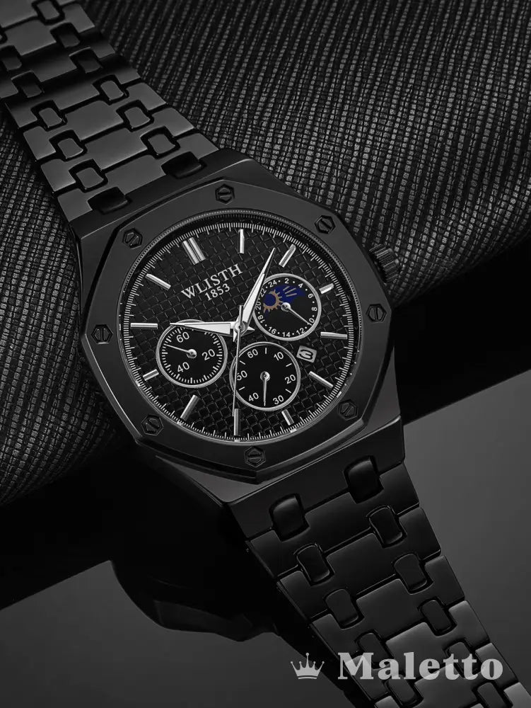 Relógio Masculino Luxo Pulseira de Aço com Calendário Relógio Masculino Luxo Pulseira de Aço com Calendário