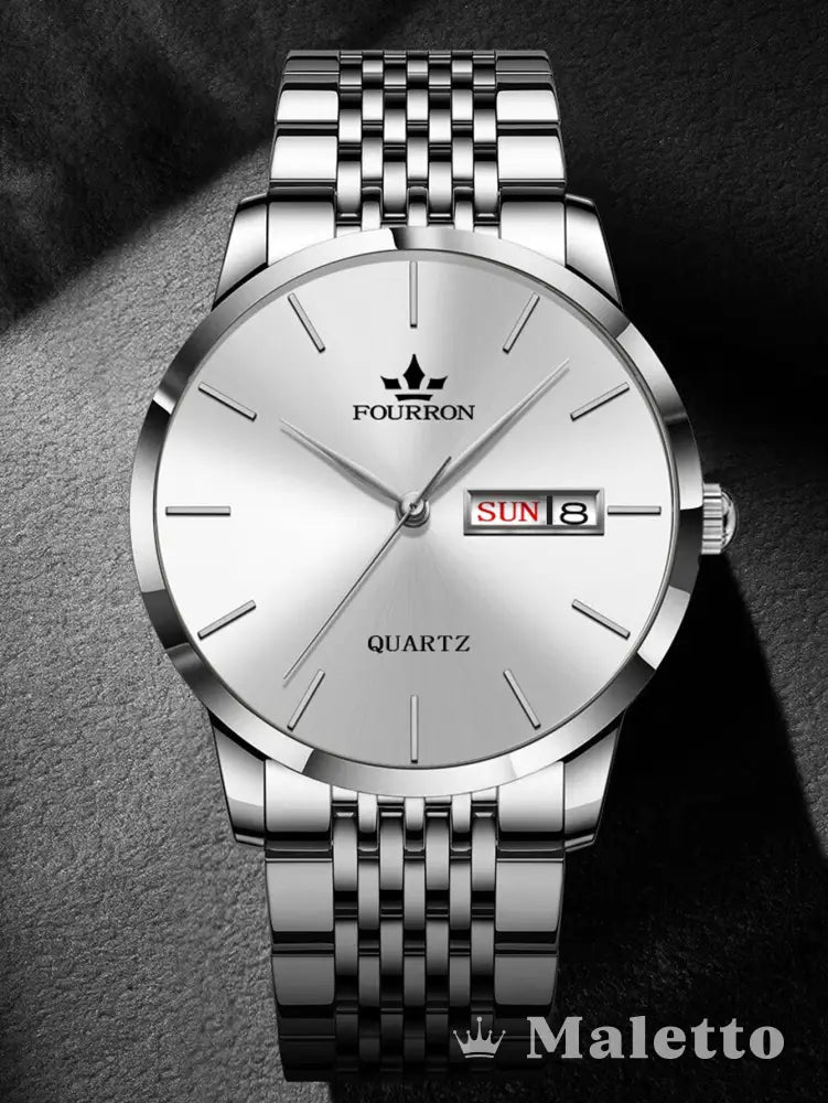 Relógio Masculino Minimalista Pulseira de Aço com Calendário Relógio Masculino Minimalista Pulseira de Aço com